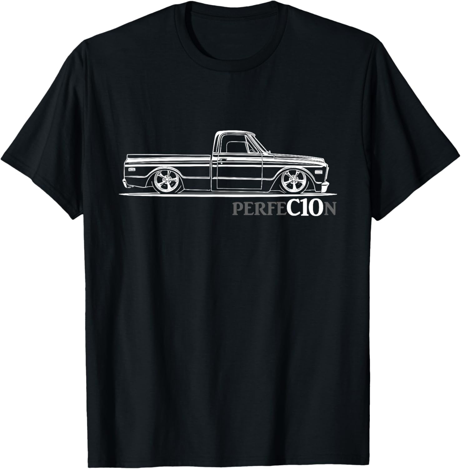 1967-1972 C10 Truck Silhouette C10 Truck Perfection Stance T-Shirt gallery