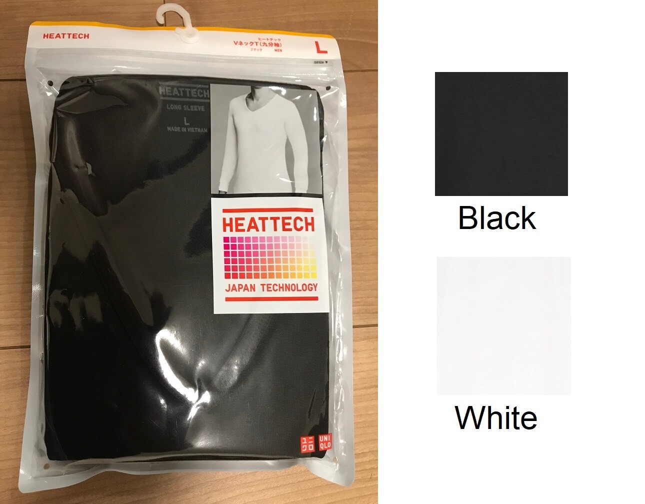 UNIQLO Men Heat tech Long Sleeve V Neck T-shirt
