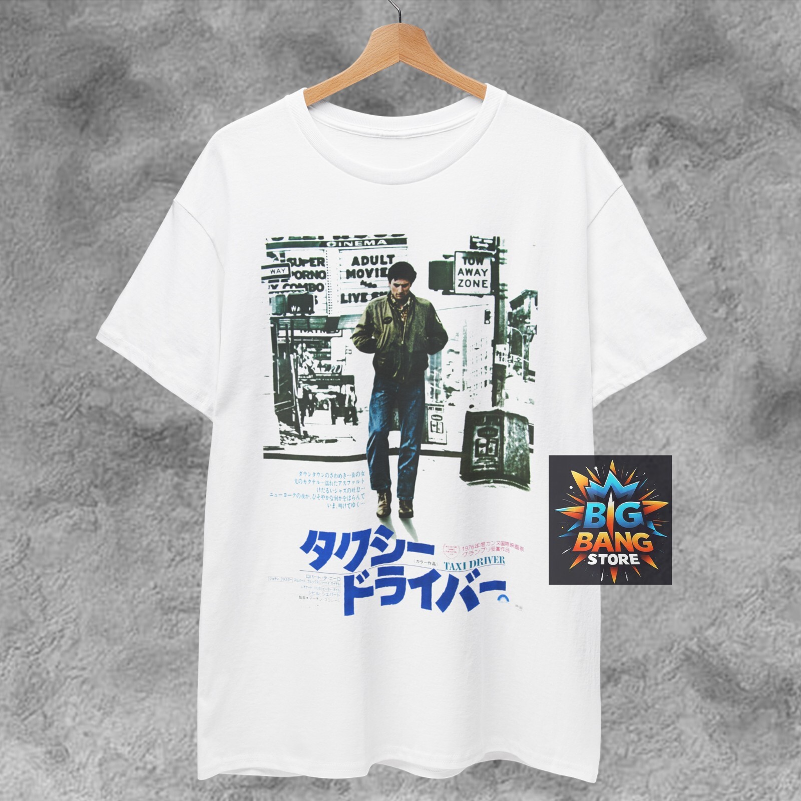 Japanese Taxi Driver T-Shirt Cult Movie Film Poster Top Tee Vintage Unisex Tee gallery