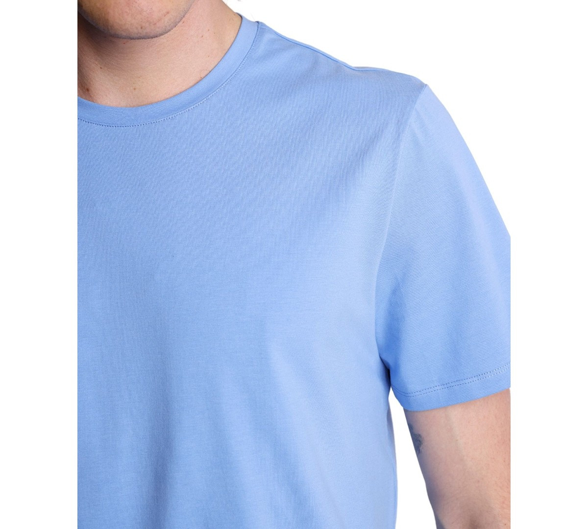 Paisley & Gray Mens Lucas Slim Fit Short Sleeve Crewneck T-Shirt Easy Blue-2XL gallery