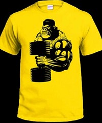 Gorilla Gym Weight Lifting Workout Training T-shirt