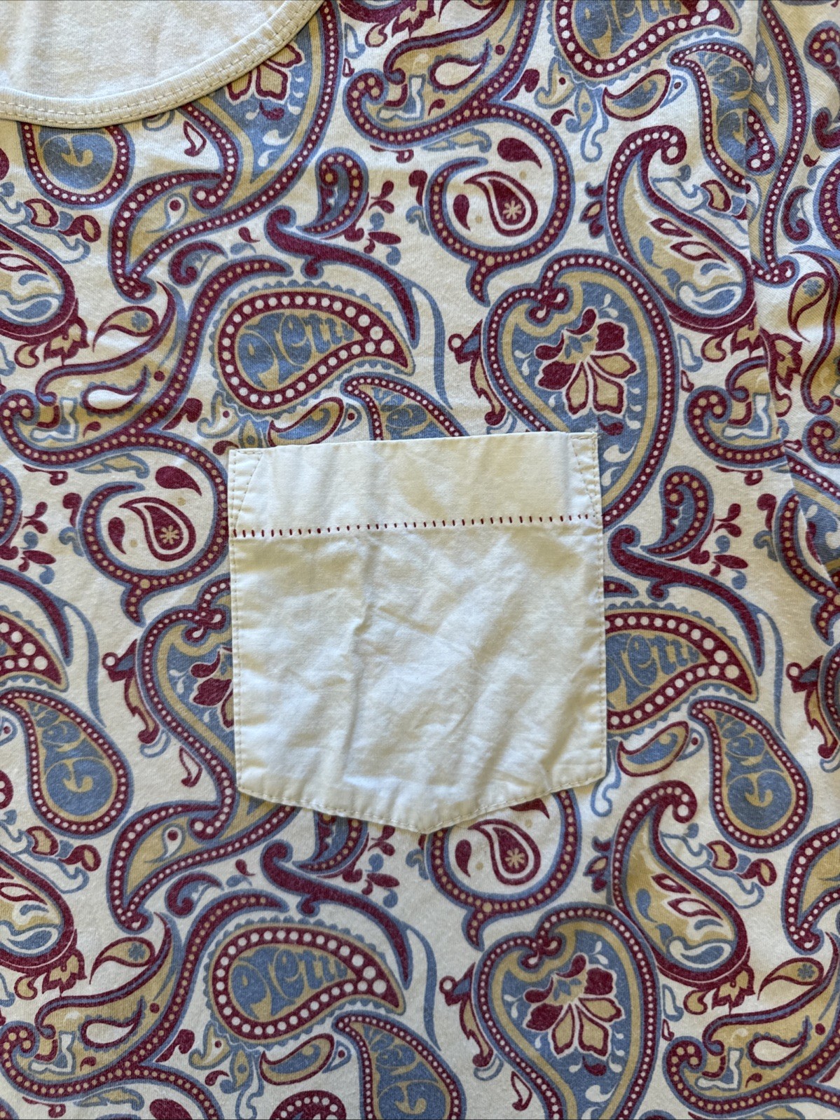 Pretty Green L Multicoloured Paisley Pattern Pocket T Shirt gallery