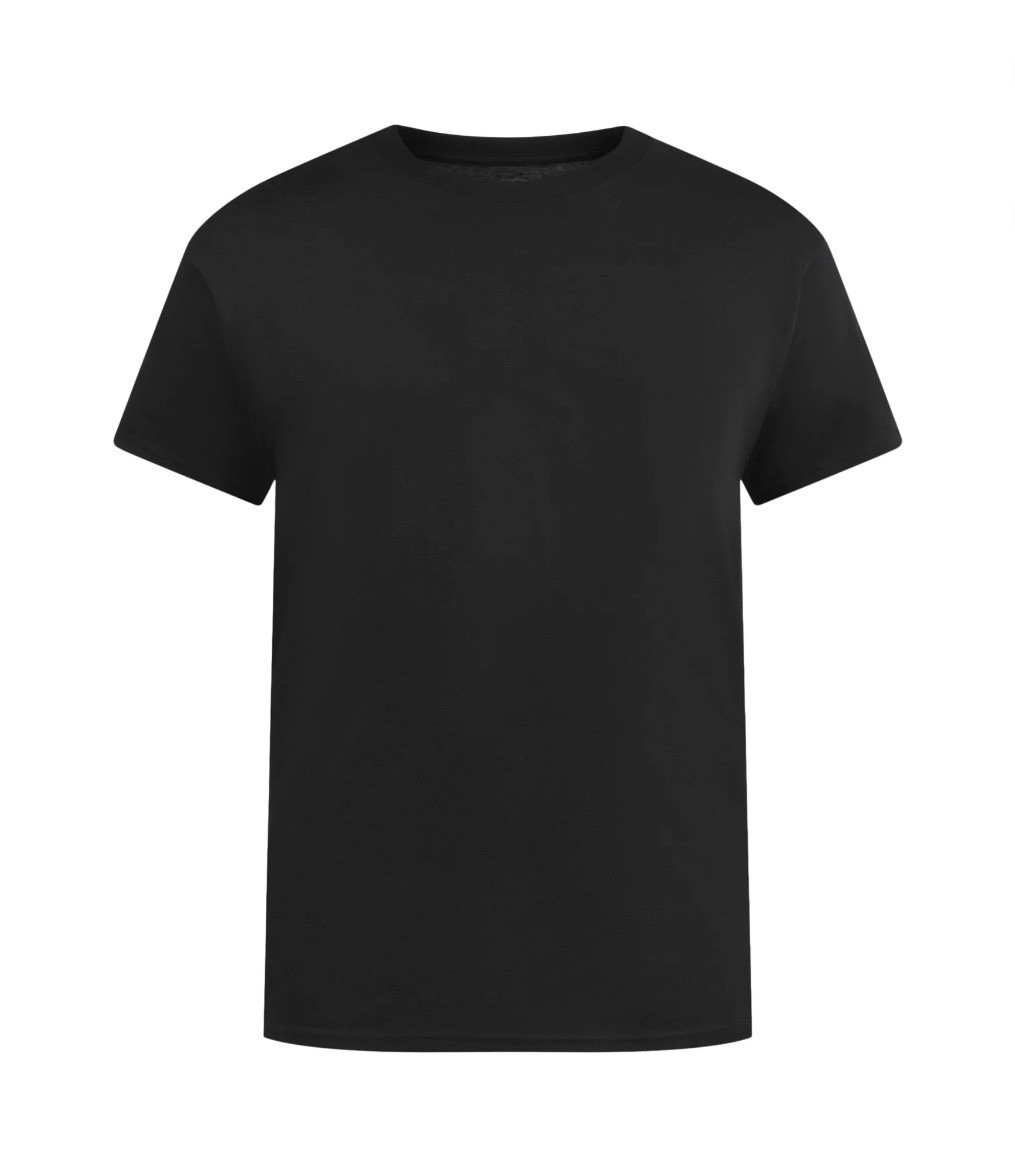 ATHLETIC WORKS Men’s L (42-44) Cotton Tee Short Sleeve Loose Fit • Rich Black gallery