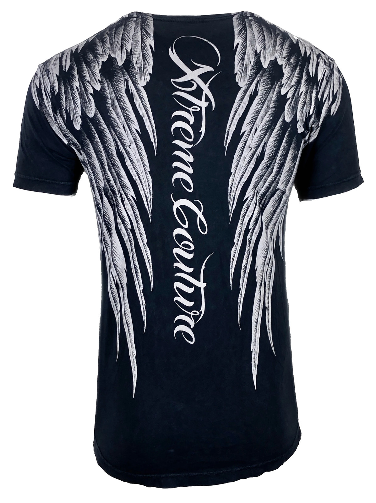 Xtreme Couture Affliction Men's T-Shirt AEROSMITH Black Wings Biker Tattoo MMA gallery