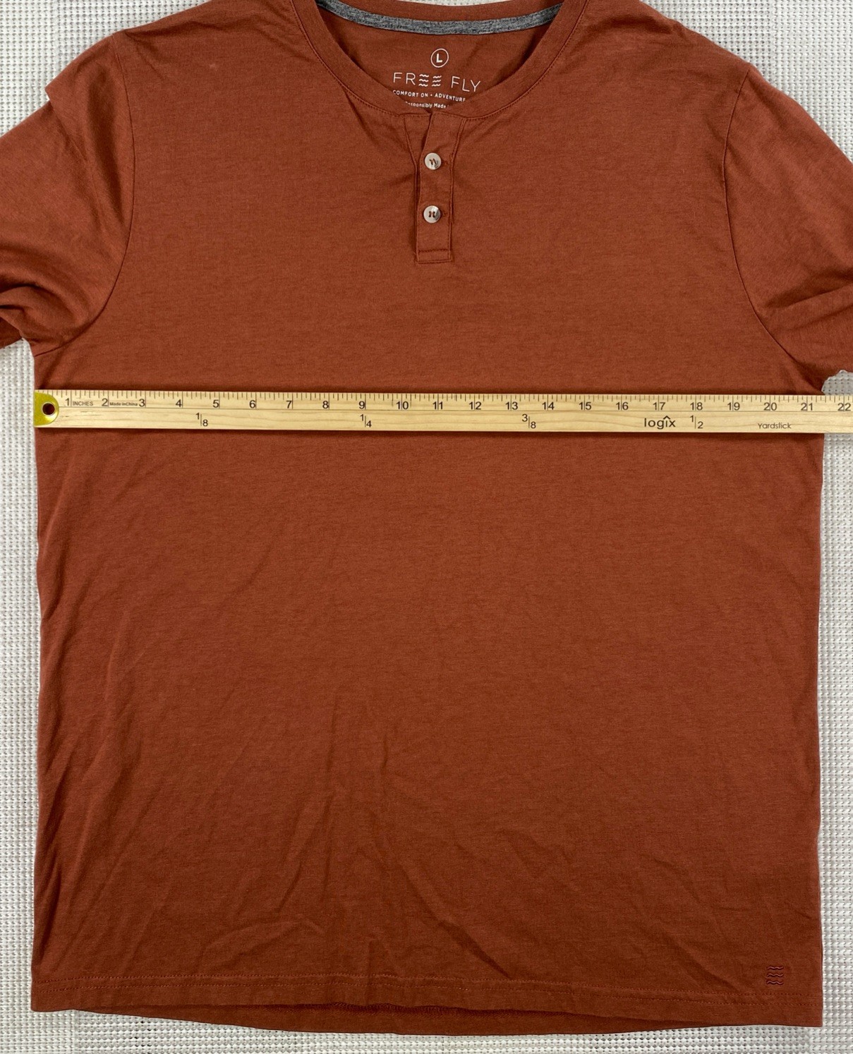 Free Fly Bamboo Heritage Henley Men’s Large Desert Red Sand UPF 50+ gallery