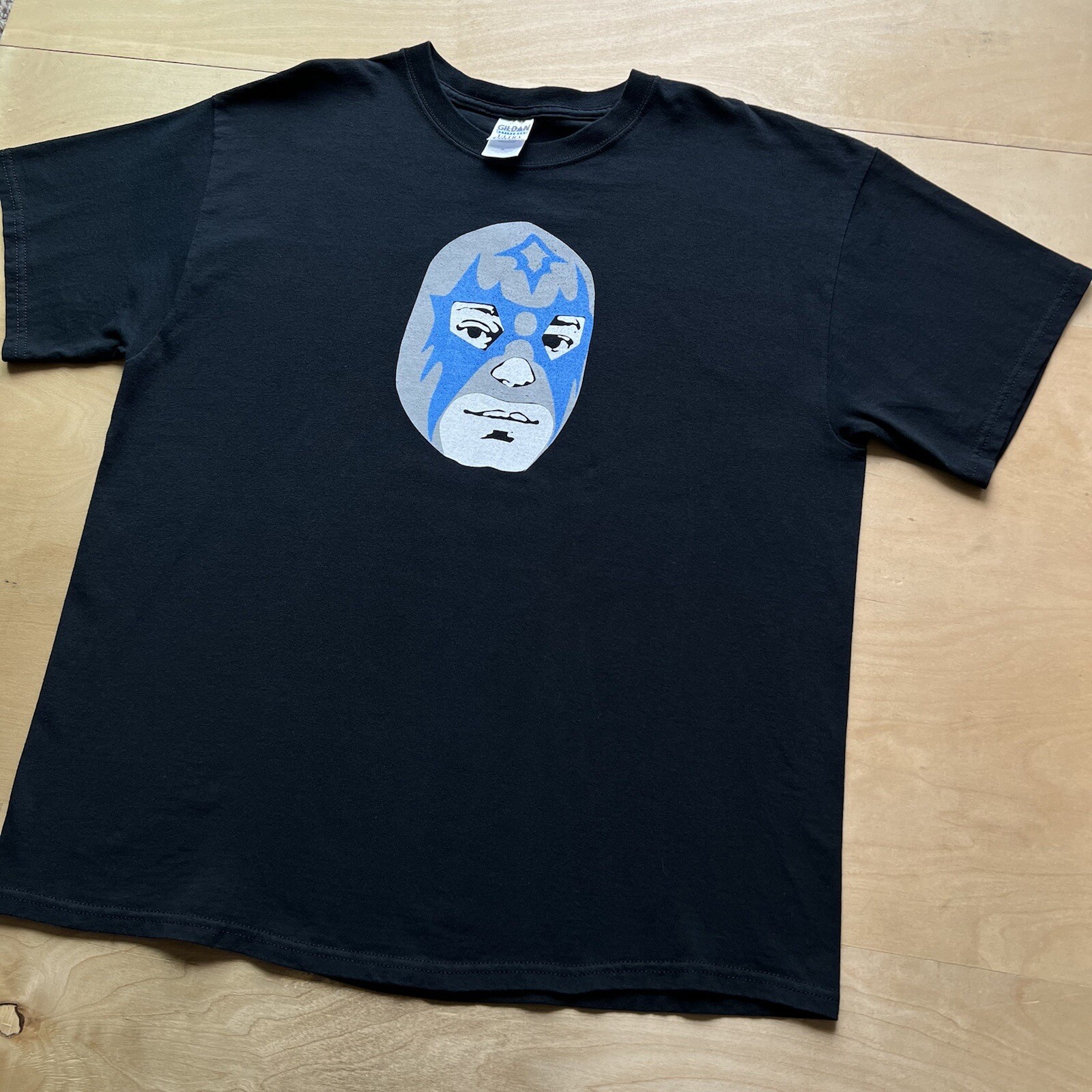 Danny Amis Luchador Shirt XL Black Blue Rock Band Atomic Records Daddy O Grande gallery