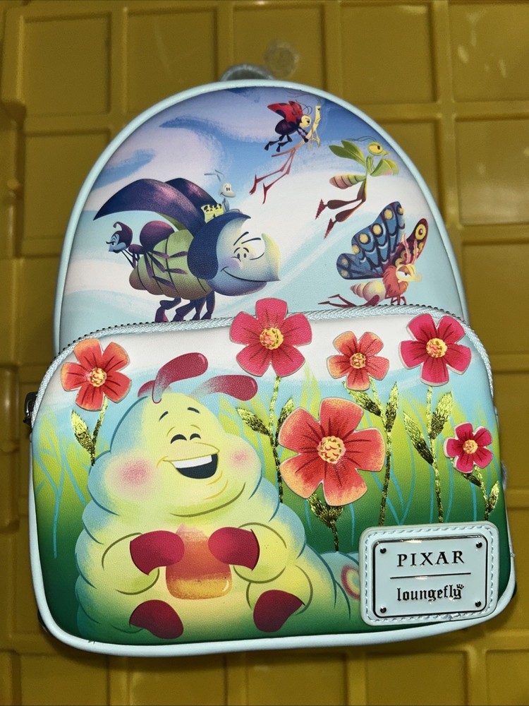 LOUNGEFLY PIXAR: A BUGS LIFE EARTH DAY MINI BACKPACK [New ] Backpack 8a1
