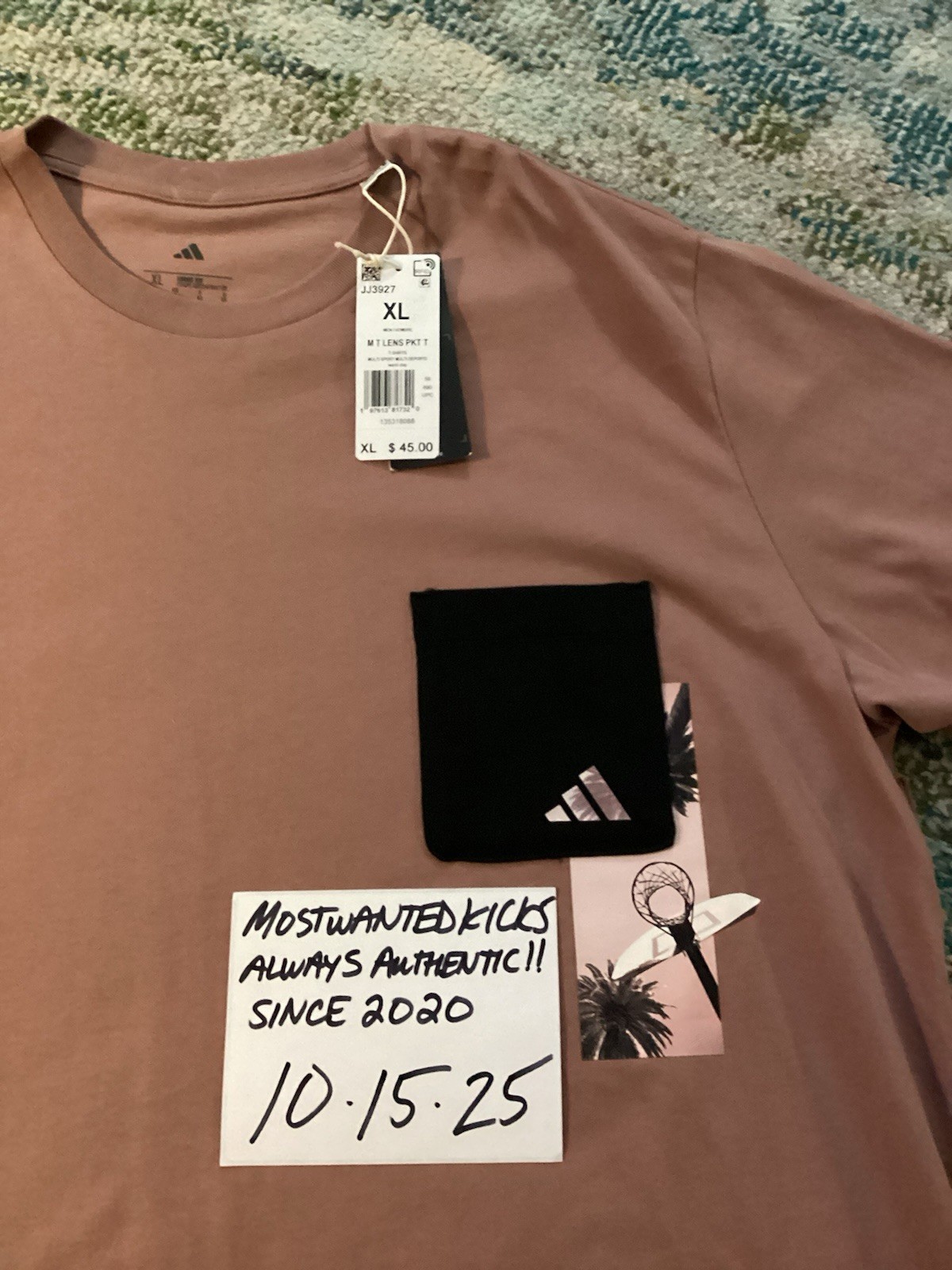 NWT Adidas Multi-Sport Warm Clay Lens Pocket T-Shirt Men’s Sz XL FREE SHIPPING!! gallery