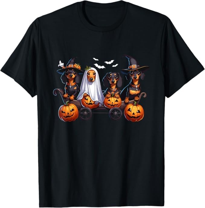 Dachshund Happy Halloweiner Funny Halloween Dogs Lover T-Shirt gallery