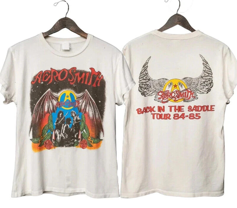 Aerosmith Back in the Saddle Tour 2 sided basic Unisex T-Shirt gallery