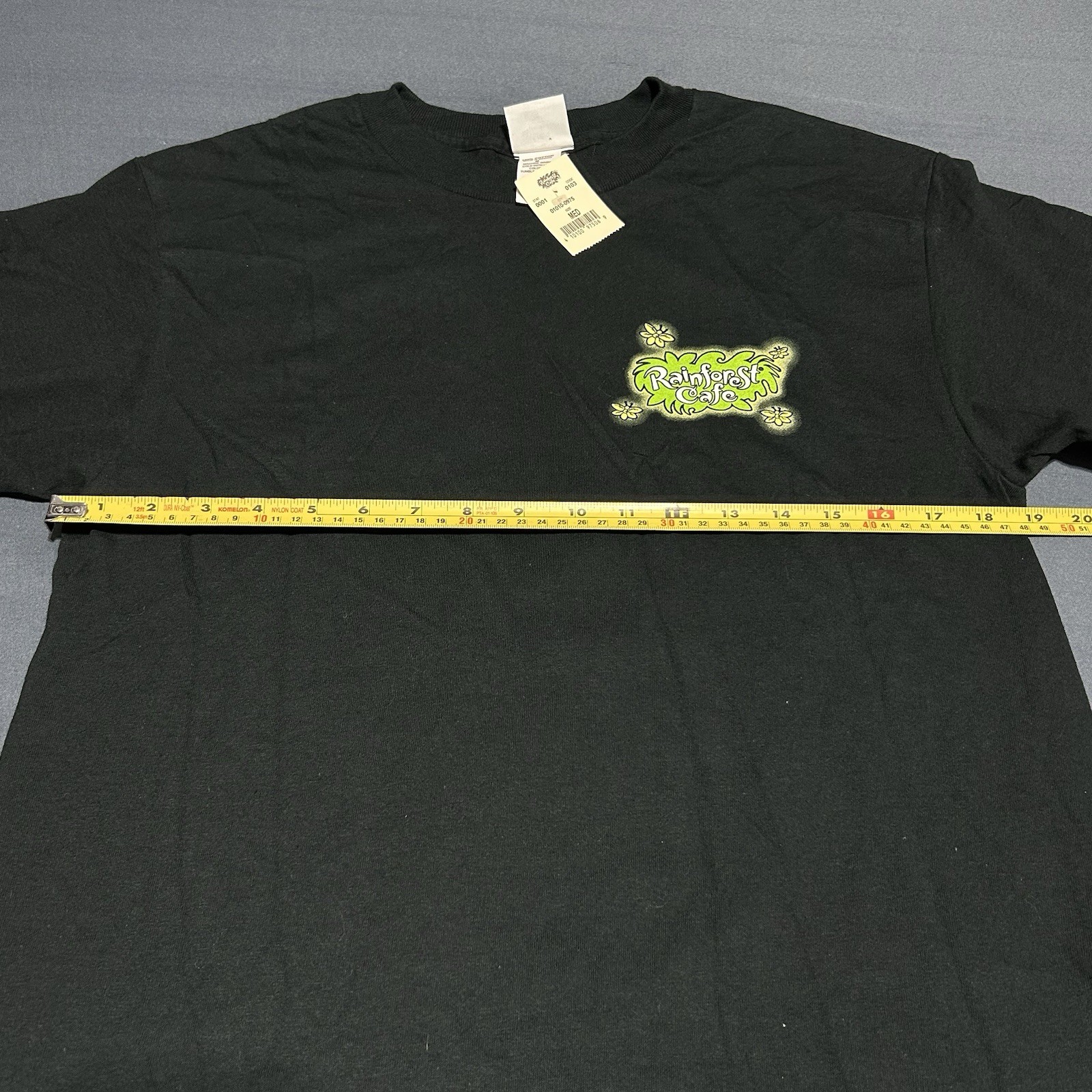 Vintage NWT Rainforest Cafe Frog T-Shirt Mens Medium Black Graphic 90s Y2K gallery