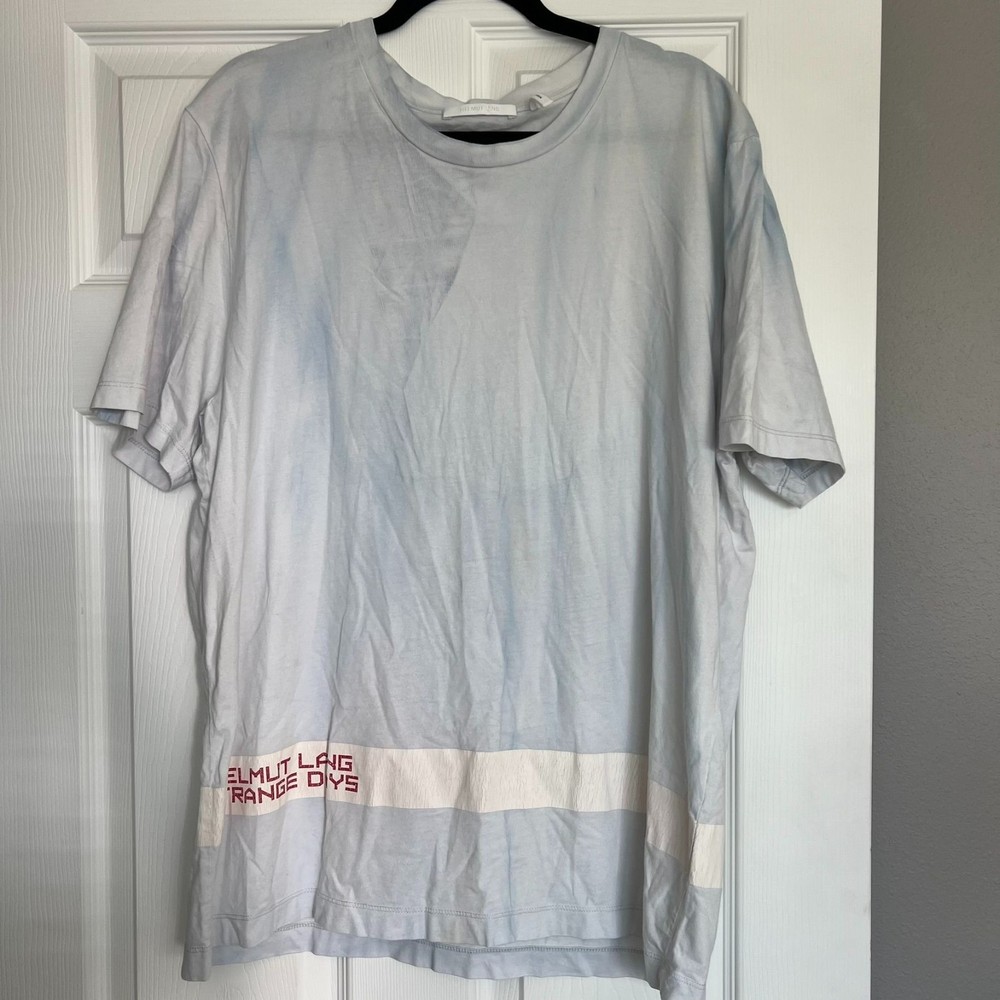 Helmut Lang Mens Strange Days Designer Logo Short Sleeve Crewneck T Shirt XL