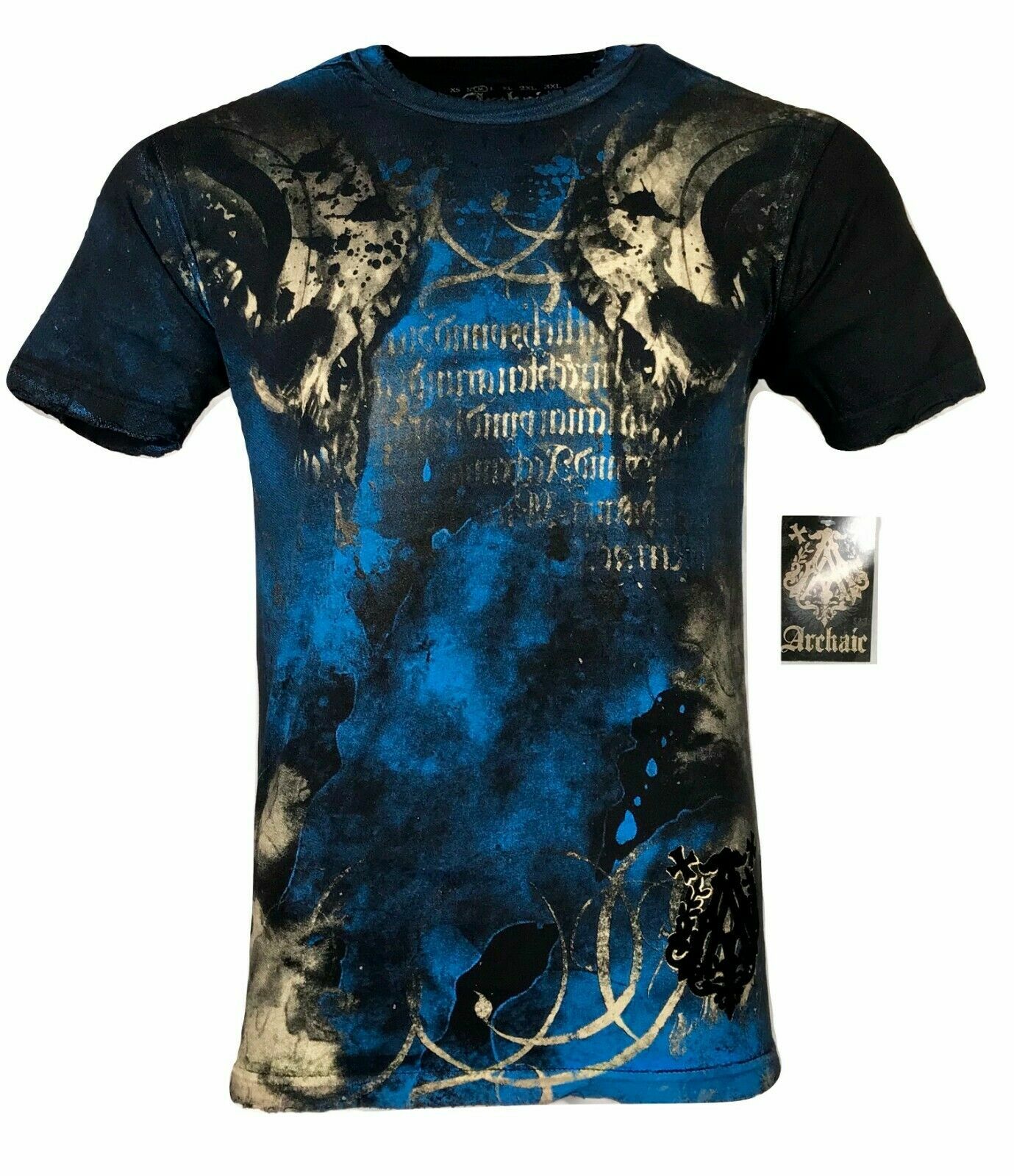 ARCHAIC by AFFLICTION Men's T-Shirt NEWMAN Black Biker MMA S-5XL gallery