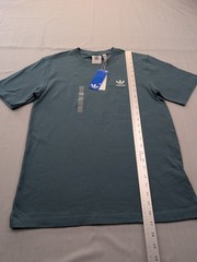 New Men’s Adidas Trefoil Essentials Tee Shirt Sz Small Mens Preloved Teal TShirt