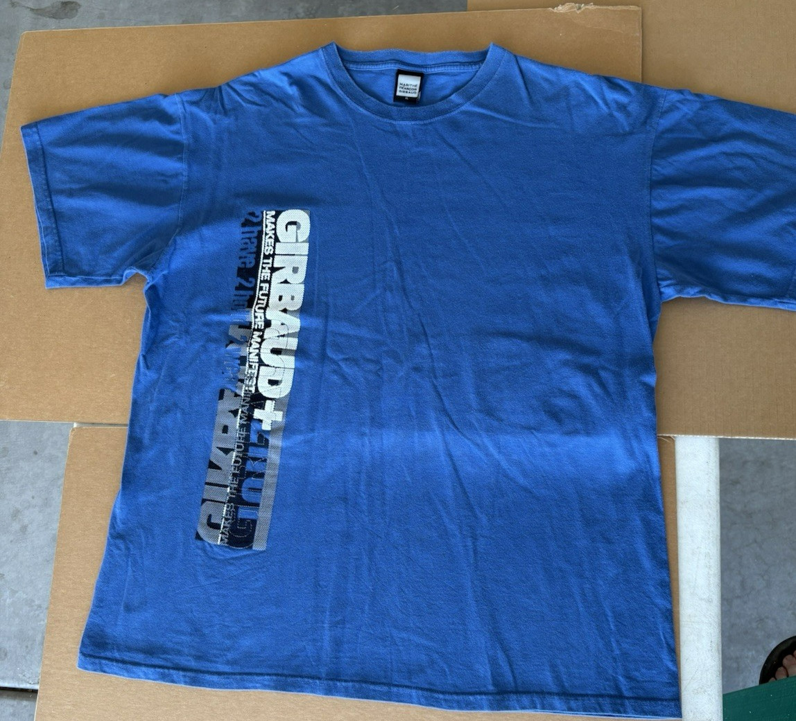 Vintage Marithe Francois Girbaud T-Shirt XL Blue Logo Streetwear Y2K
