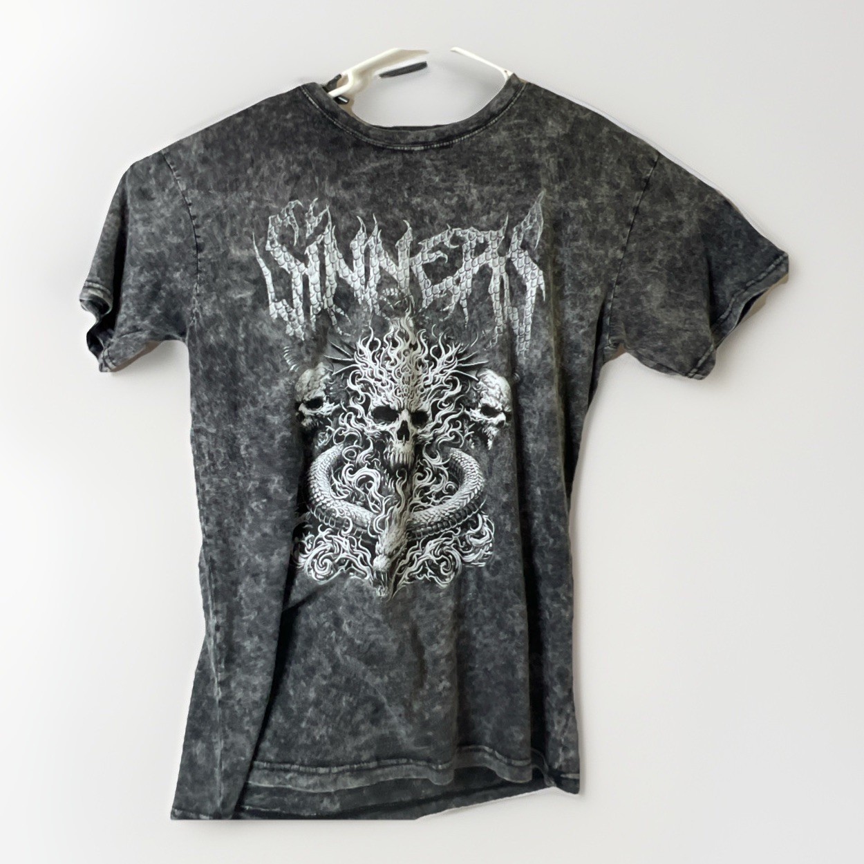 Brisco Apparel Skulls T-Shirt Men Large Graphic Print Dark Gray gallery