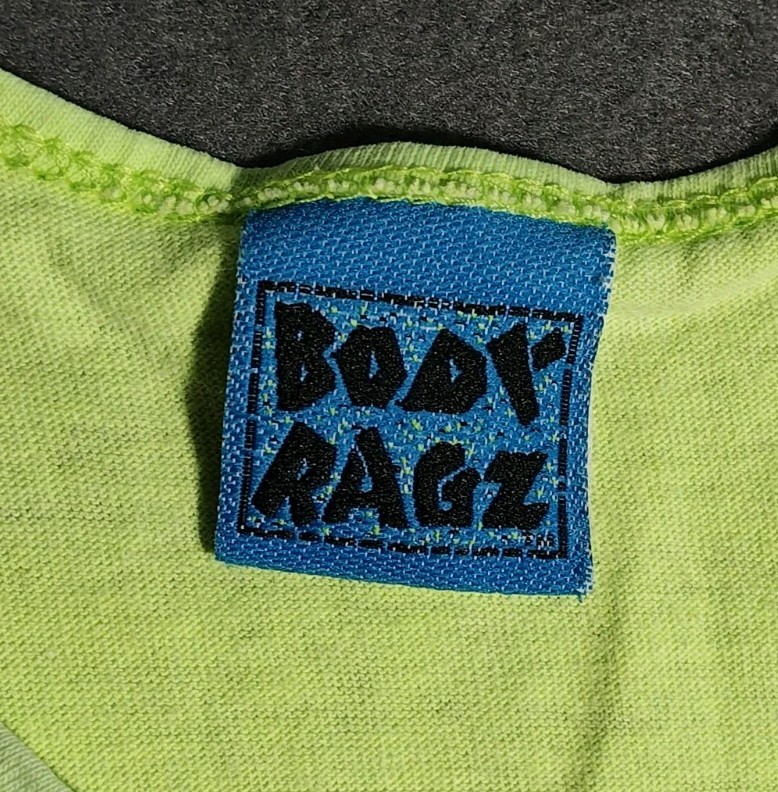 Vintage 1990 Body Ragz Volleyball Tank Top Neon Green Sz Med Oasis Zoo Crew Rare gallery