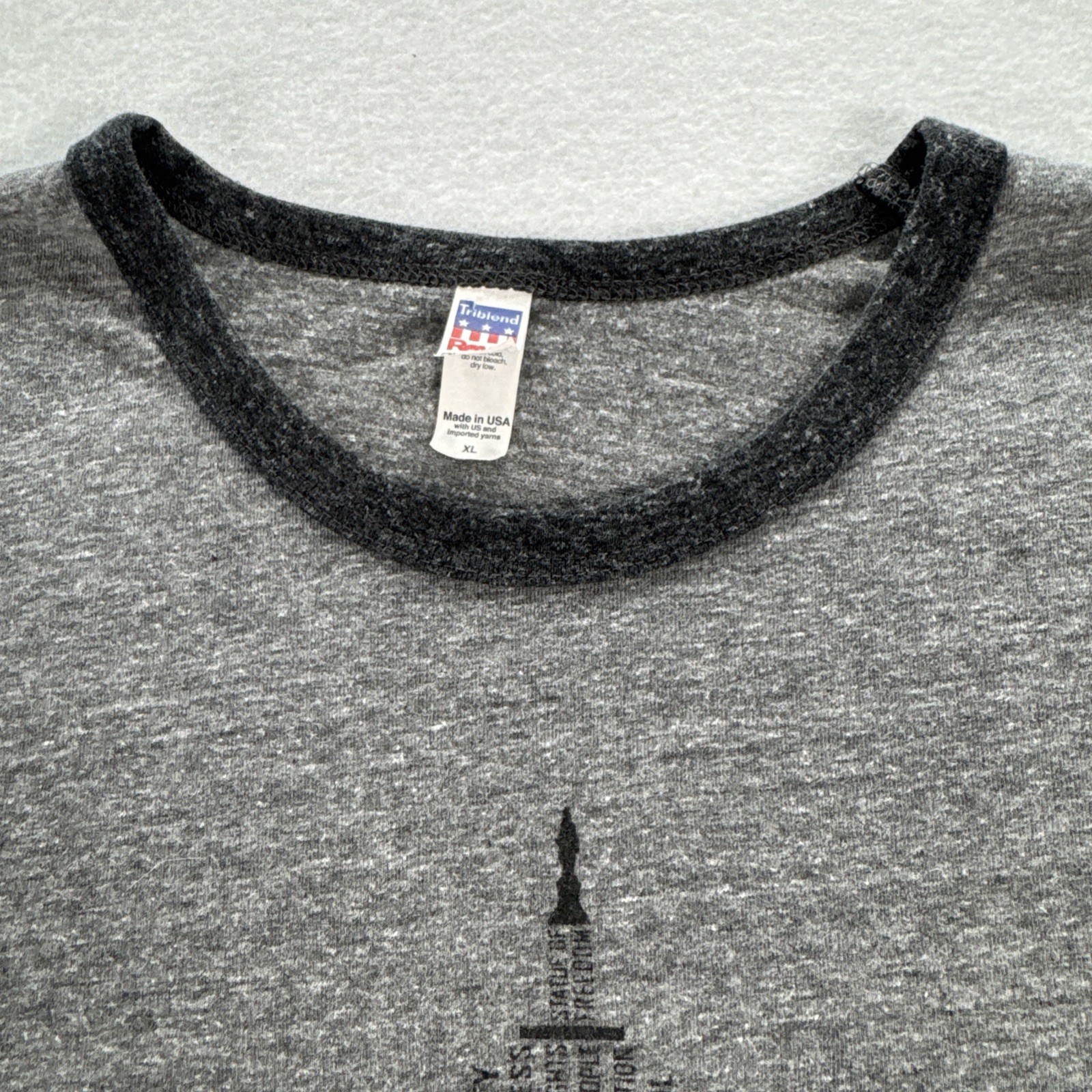 Vintage Washington DC United States Capitol Ringer Shirt Gray Rare Made In USA gallery