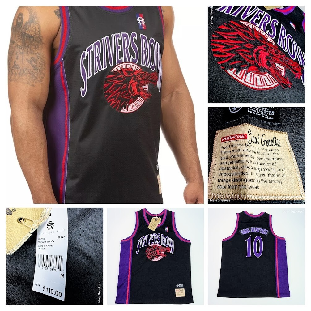 Strivers Row Jersey M Men's Red Black Purple Limited Premium Tank Top Wolf NWT gallery