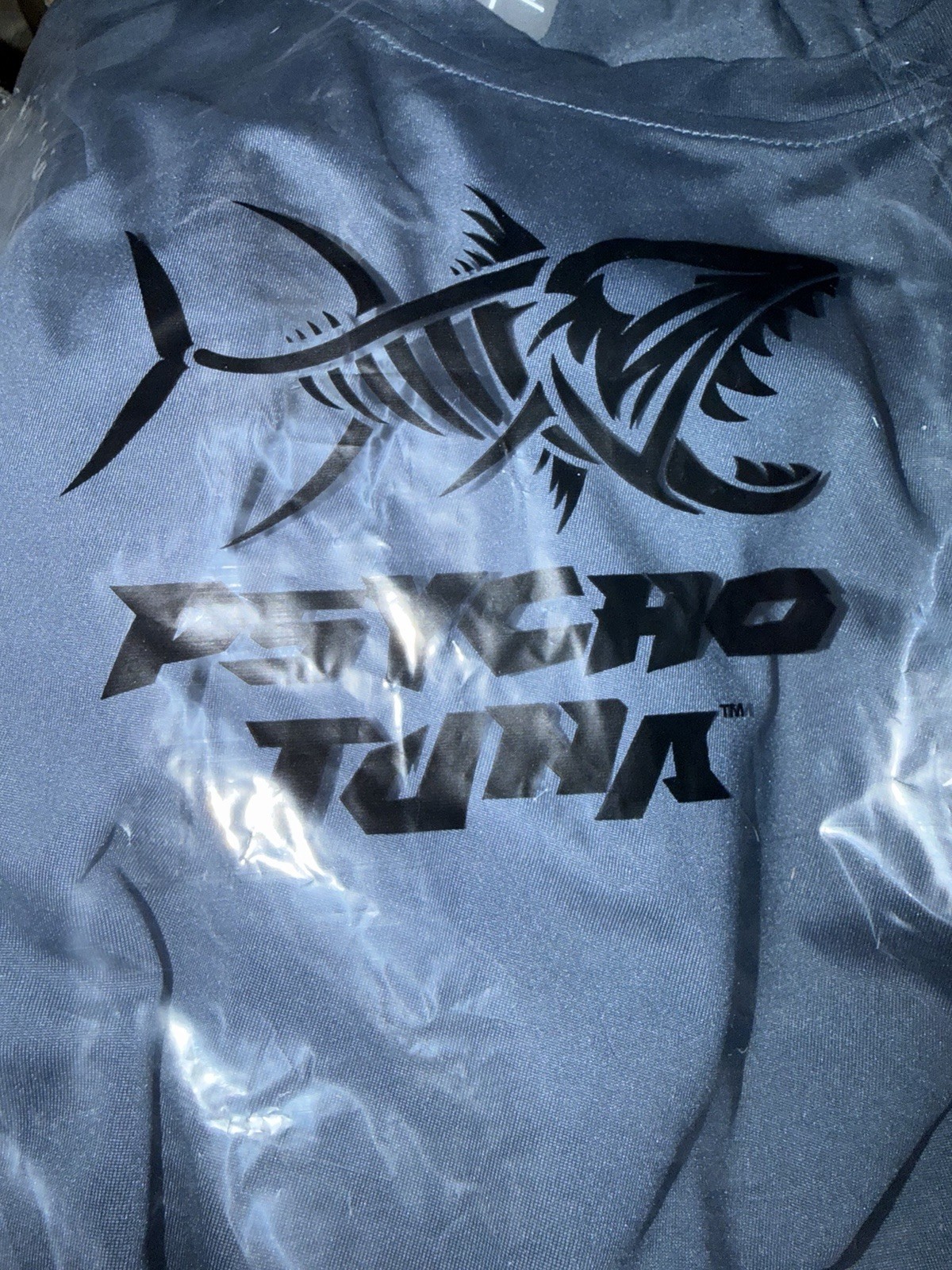 NWT Psycho Tuna UPF 50 Fishing Perform Tee Mens L Navy Quick Dry Salt life Surf gallery