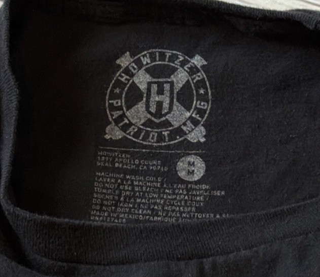 Howitzer MFG Co. 1776 Liberty Freedom Black Graphic T-Shirt Men’s Medium gallery