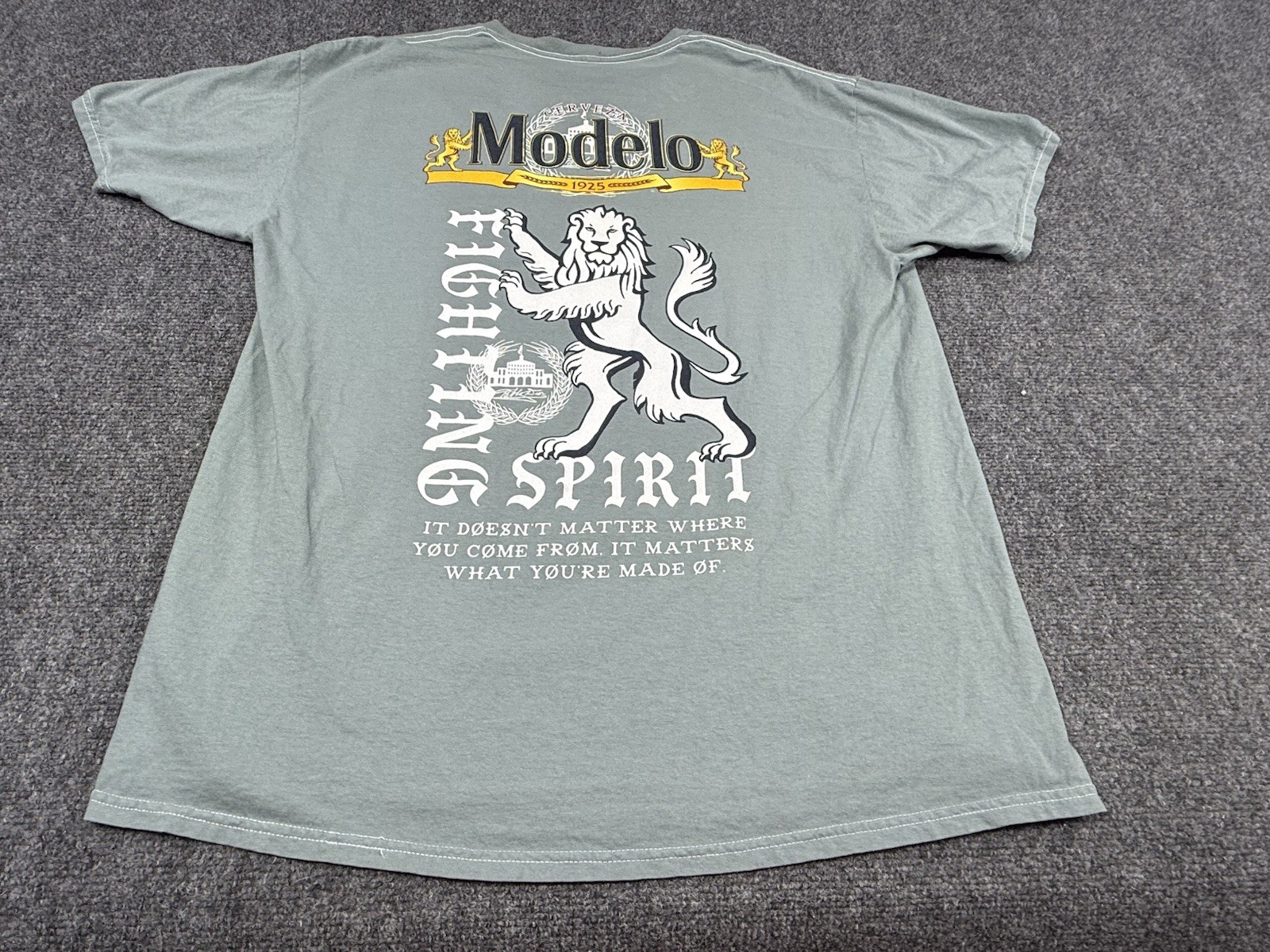 Modelo Especial Beer T-Shirt Men’s XL Green Back Logo 100% Cotton Cerveza Promo gallery
