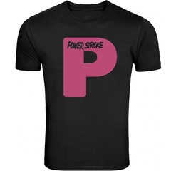 Powerstroke Small chest P Design T-Shirt Unisex Black Color Front & Back S – 5XL