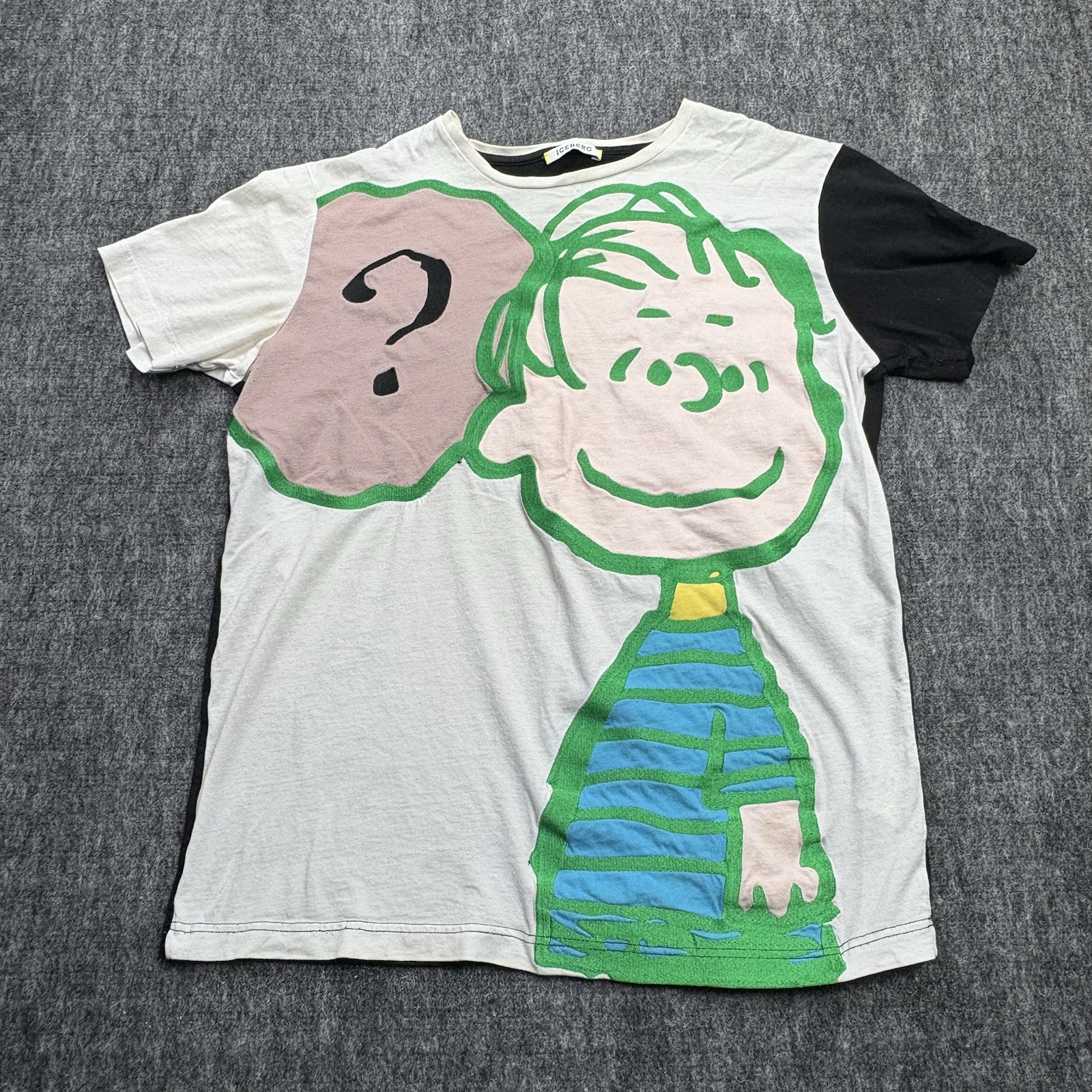 Iceberg History Linus Peanuts T-Shirt Men’s L Italy Graphic Designer Tee