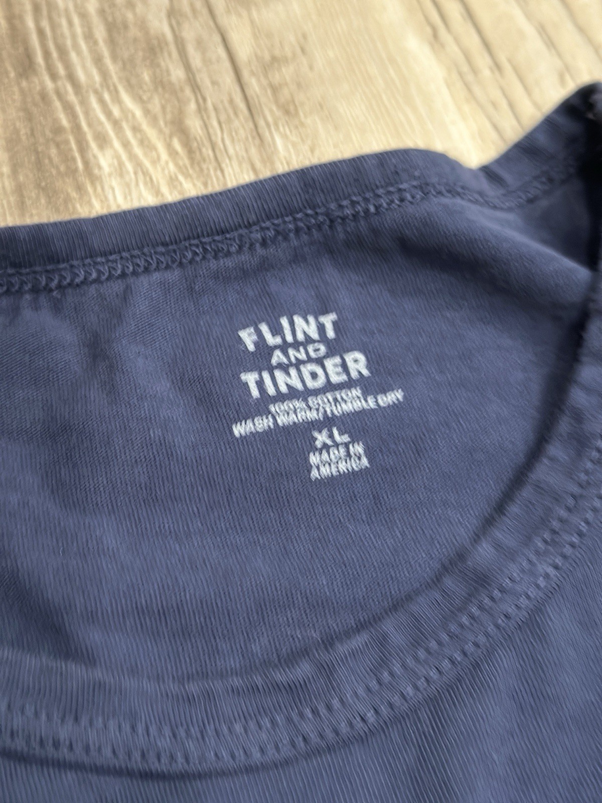 Flint & Tinder Men’s Supima Cotton Crewneck Tee (lot Of 3 ) Size XL Black / Blue gallery