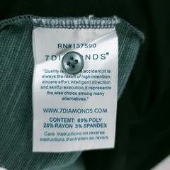 7 Diamonds Made Well Norva Henley Black Teal Colorblock Stretch MEDIUM