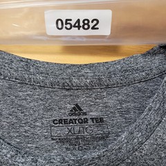 Adidas Creator Tee Men’s Size XL Solid Gray Sneaker Impact Crew-Neck T-Shirt