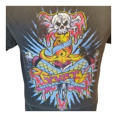Vurt Men’s Black Short-Sleeve Crew-Neck Graphic T-Shirt. Size Small