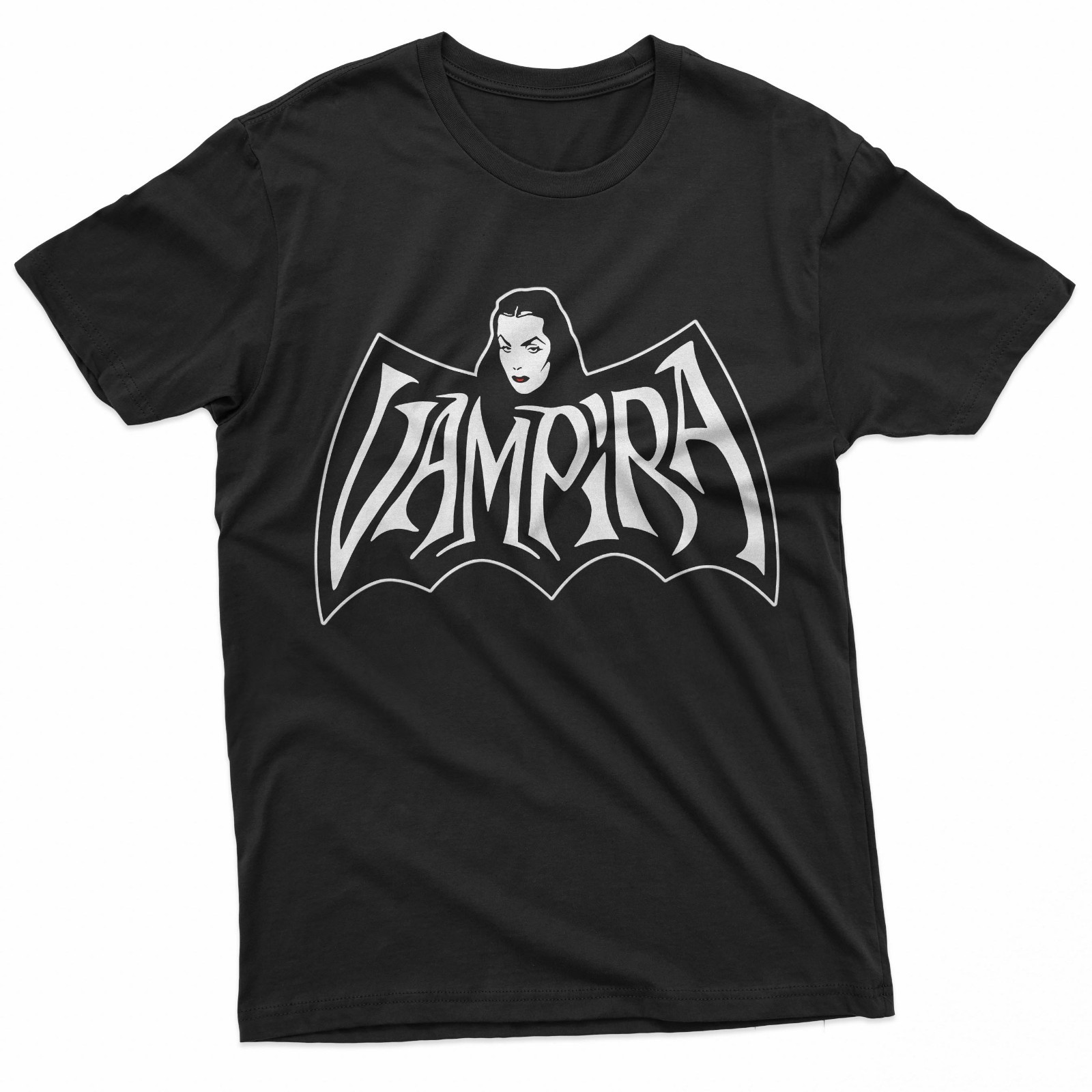 Gothic Bat Wing Crest Lady Retro Horror Art T-Shirt gallery