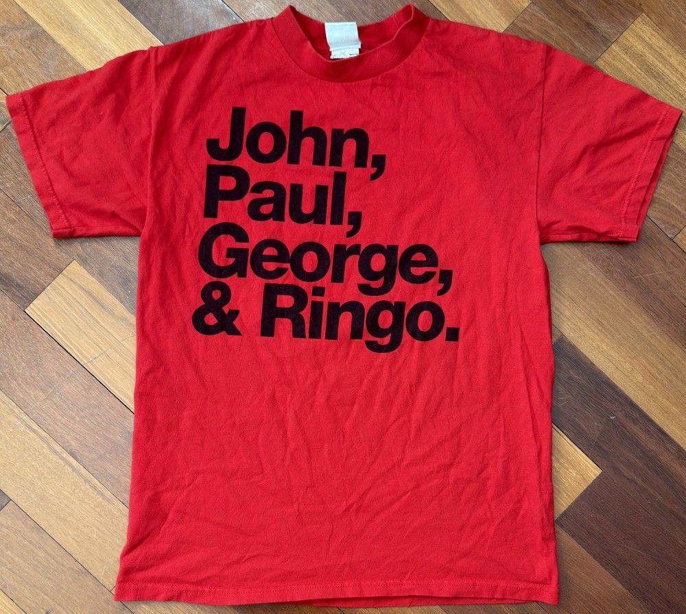 Official 2005 The Beatles -John Paul George & Ringo- Rockstars Red Shirt MEDIUM
