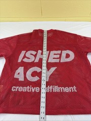 Unfinished Legacy Men’s Size M Red Mesh Jersey Graphic Streetwear Shirt