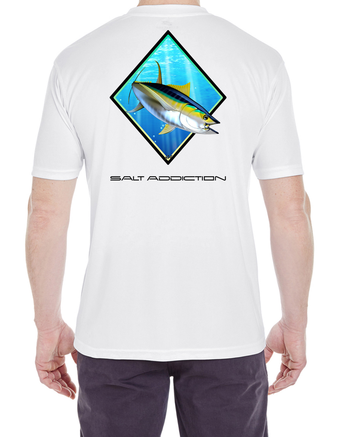 Salt Addiction Short Sleeve Micro Fiber T-Shirt saltwater Tuna Fishing uv 30 gallery