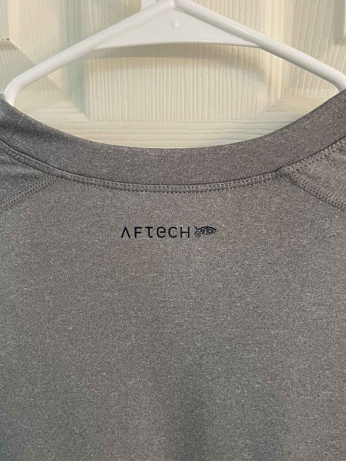 AFTCO Aftech Mens Medium Geaux Fly Long Sleeve Fishing Shirt Gray Breathable gallery