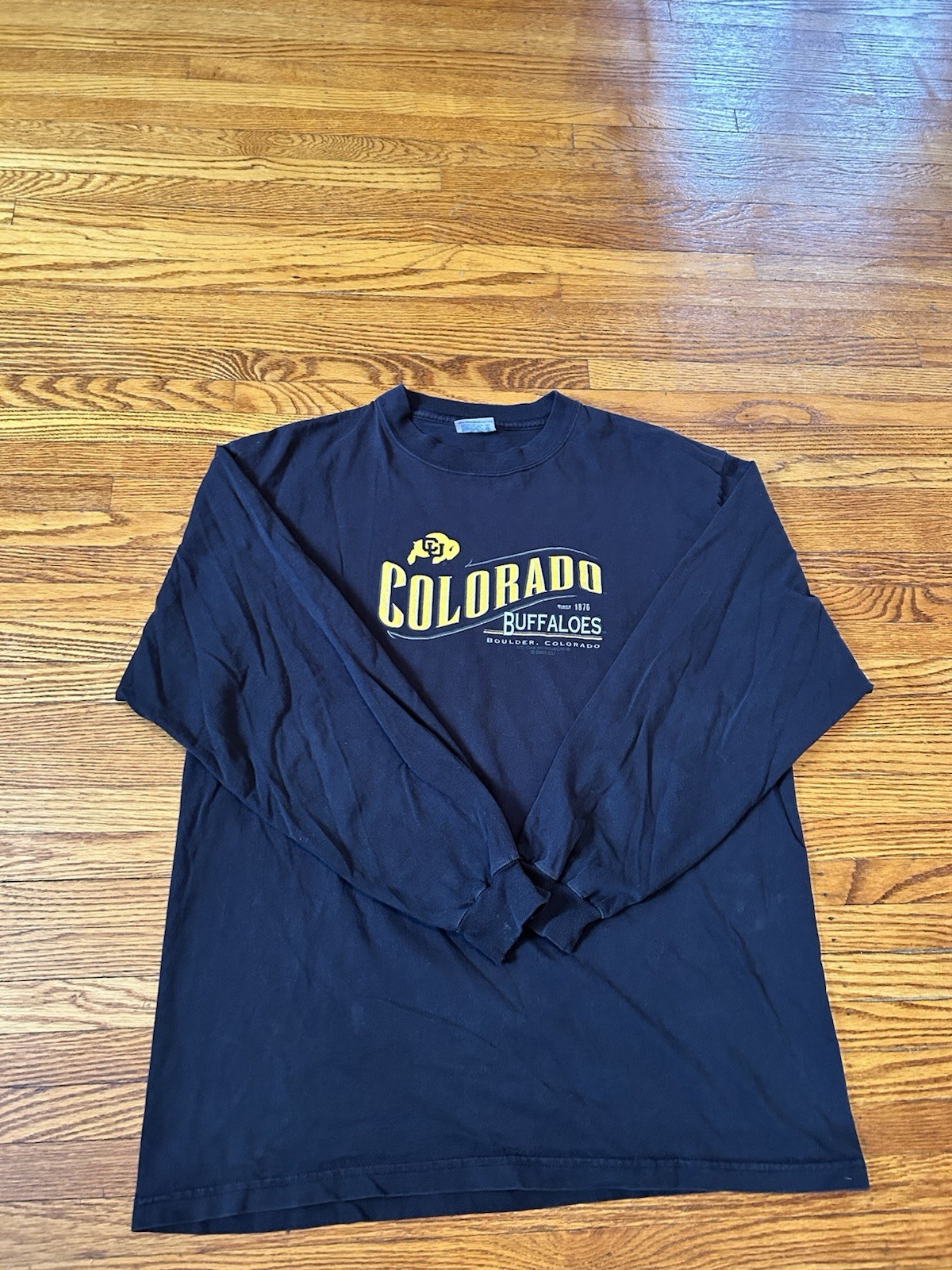 Vintage Teejays Mens Large Long Sleeve Shirt Colorado Buffaloes Made In USA gallery
