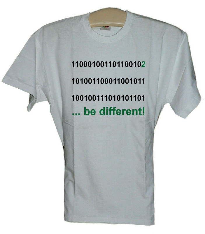 T-Shirt Fun IT Programmierer " be different " S - 4XL schwarz oder weiss # 0002 gallery