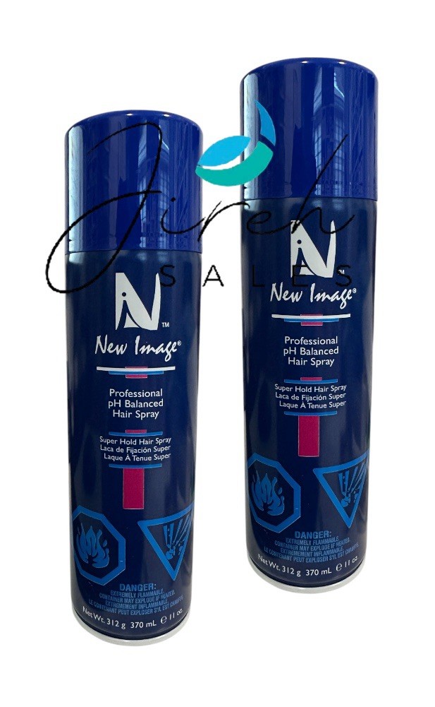 2 Pack New Image Professional  pH Balanced Super Hold Hair Spray 11 Oz Free Shp