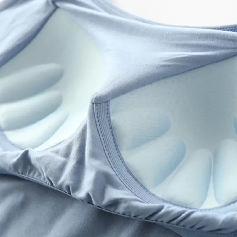 2025 new modal female large size no steel ring integrated five-finger chest pad gallery