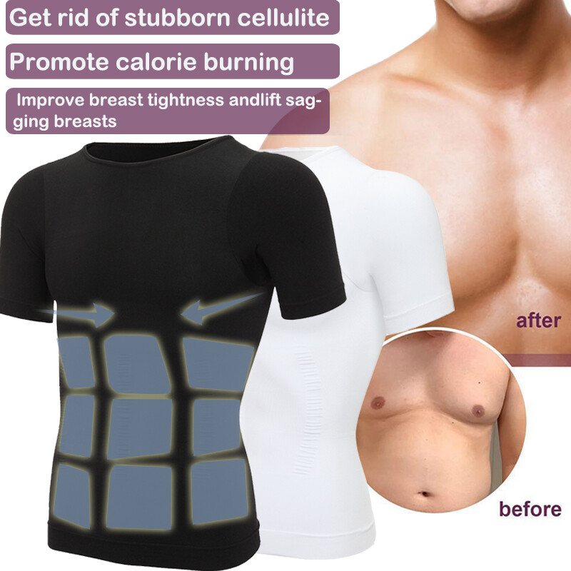 Men’s Body Shaper Toning Shirt Ultra Durable Vest Compression Slimming Underwear
