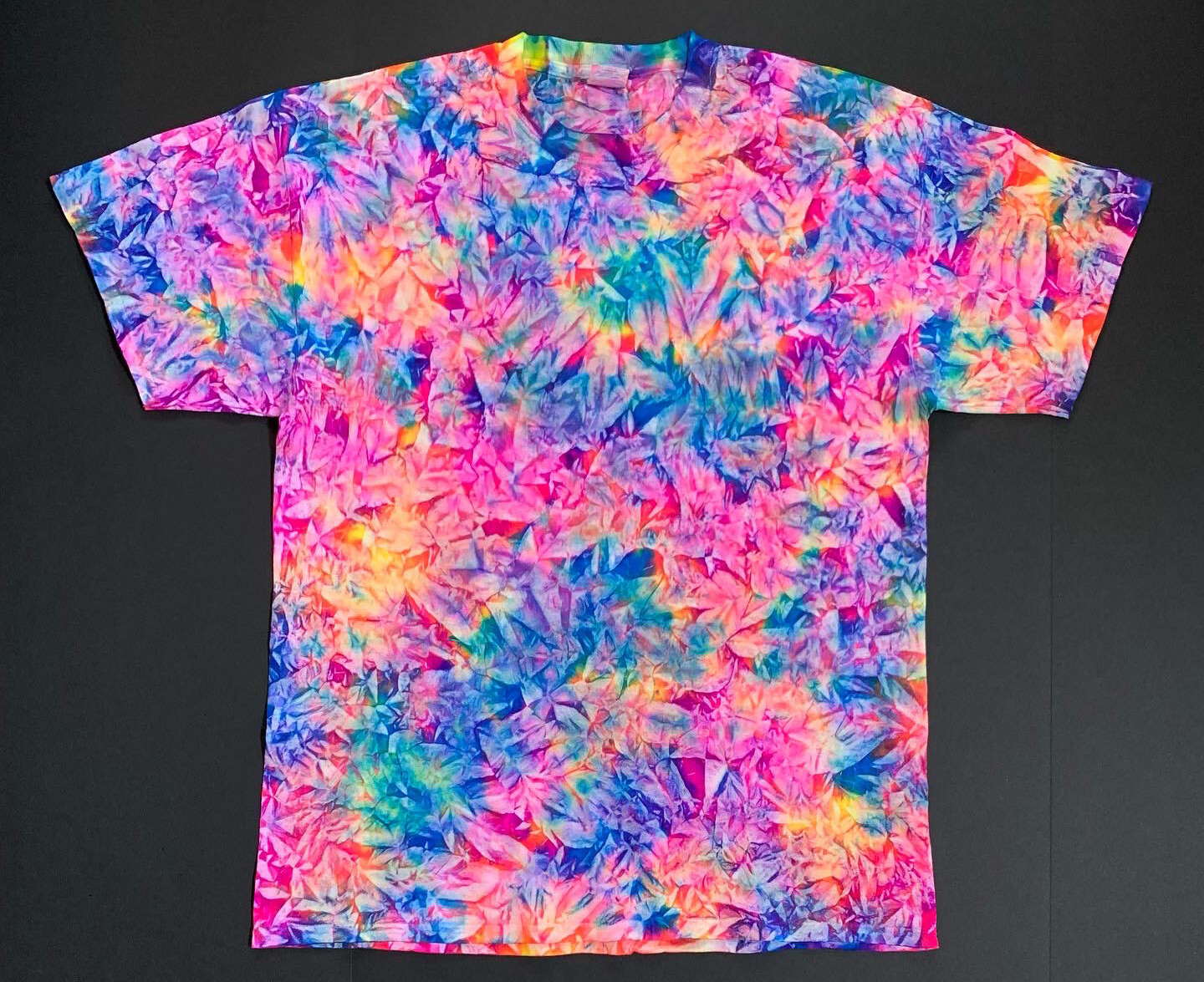 *New* 2XL – Sm Handmade Tie Dye, Fiesta Pink Cruncht Crinkle, Crew or V-Neck