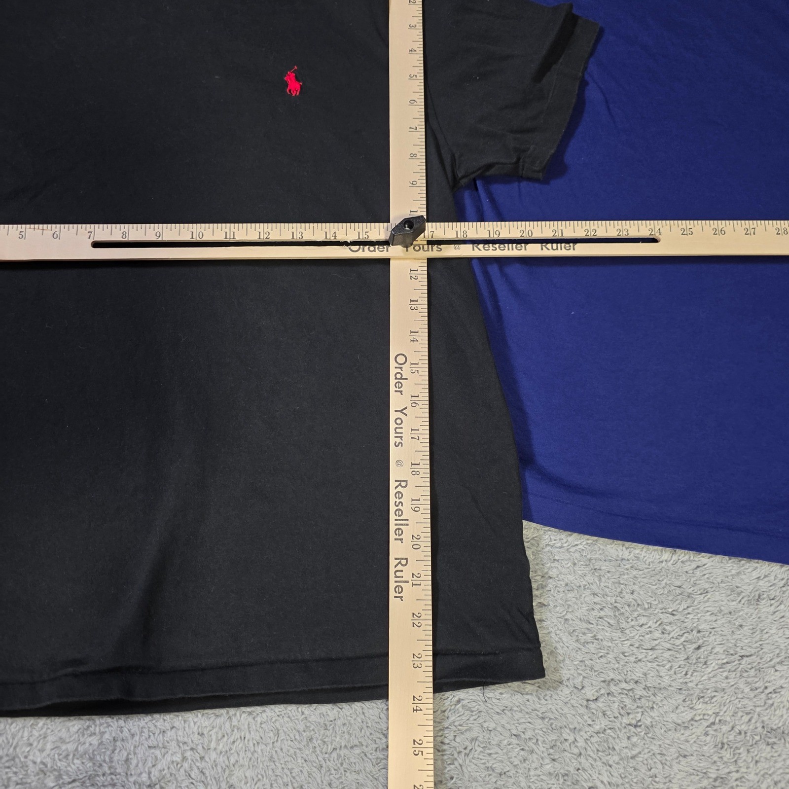 Polo Ralph Lauren Mens S/M 2pk T-Shirt Black Navy Blue Embroidered Pony Logo gallery