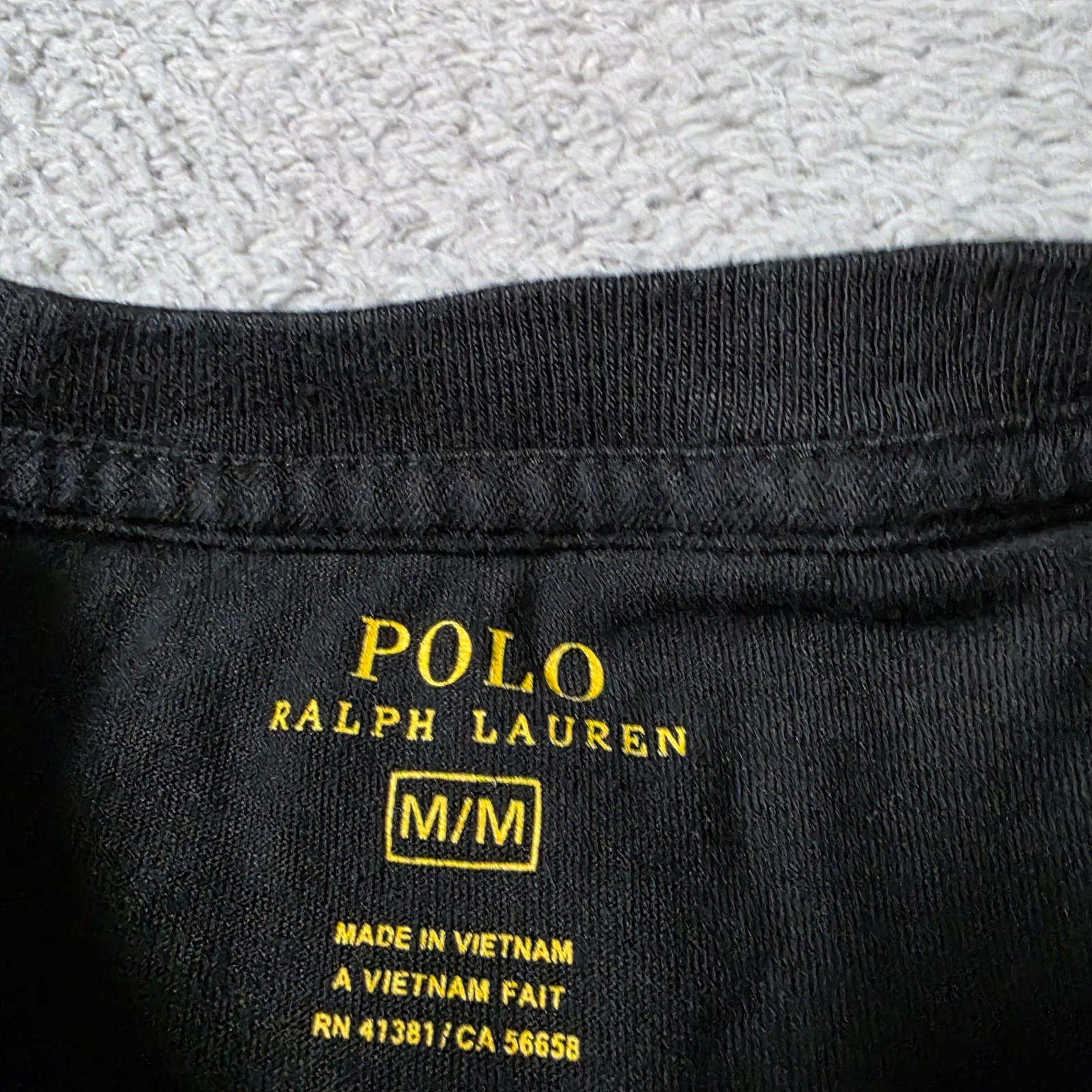 Polo Ralph Lauren Mens S/M 2pk T-Shirt Black Navy Blue Embroidered Pony Logo gallery