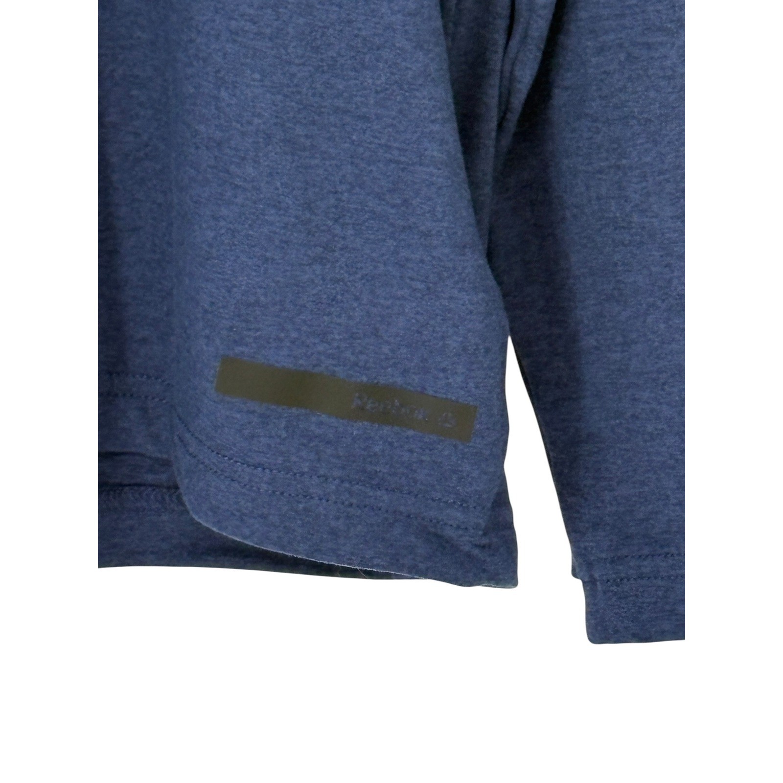 Reebok Hoodie T-Shirt Navy Blue Long Sleeve Performance Stretch XL gallery
