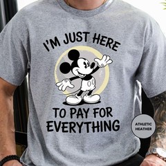 Funny Theme Park Vacation Shirt Just Here To Pay Everything Tee for Men