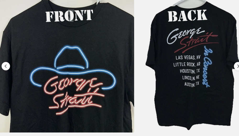 Hot!! George Strait Live In Concert Black T-shirt