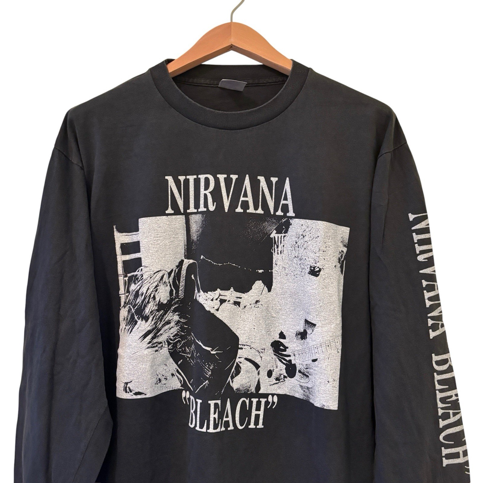 Nirvana BLEACH VTG Kurt Cobain Sub Pop Long Sleeve Grunge Band XL Shirt REPRINT gallery
