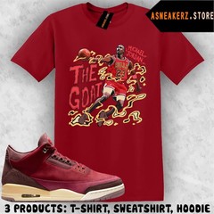 Shirt To Match AJ 3 Bin23 Bin 23 2026 Sneaker Matching Tee The Goat MJ T-Shirt
